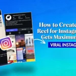 "How to Create a POV Reel" guide with Instagram interface overlays and a blue background. Viral Instagram tips.