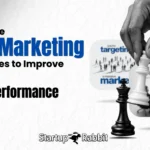 Graphic for Startup Rabbit with text "Creative PPC Marketing Examples to Improve AD Performance" and chess piece art.