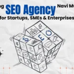 Graphic: Leading SEO Agency in Navi Mumbai for Startups, SMEs & Enterprises, featuring an SEO-themed Rubik's Cube.