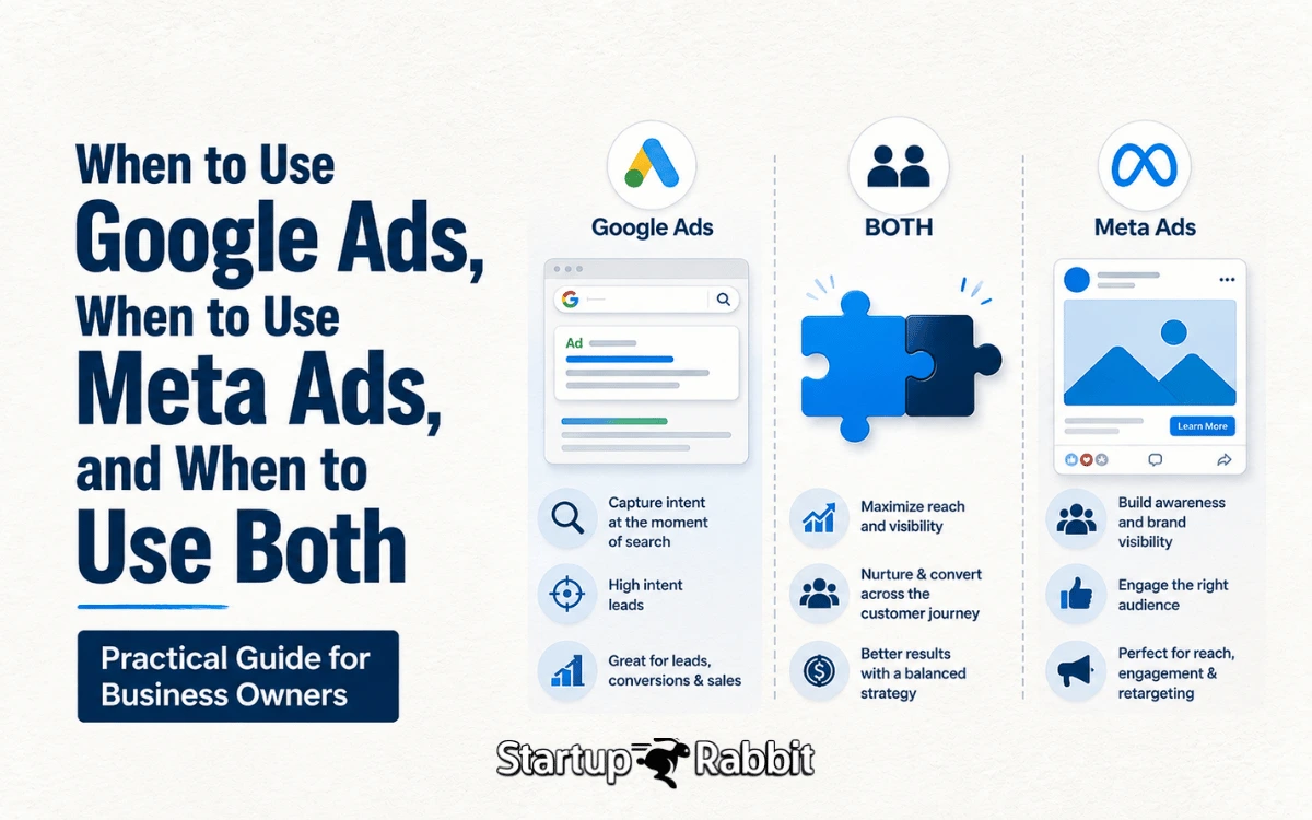 When to Use Google Ads, When to Use Meta Ads, and When to Use Both: A Practical Guide for Business Owners